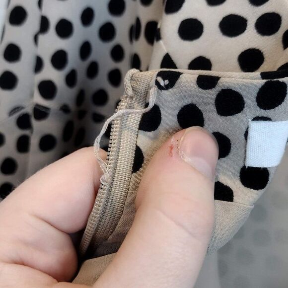 BCBG Generation Polkadot Patchwork A-Line Skirt Size 12 - Picture 13 of 15